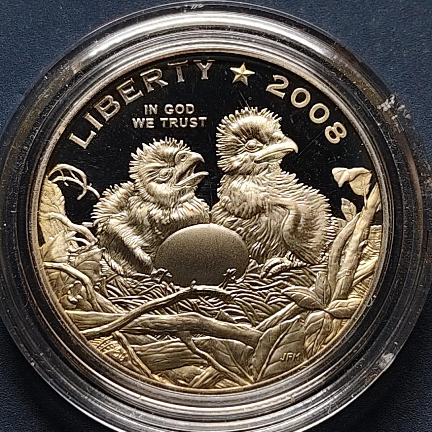 【全场包邮】纯粹捡漏拍502场 美国2008年半元白头海雕精制纪念币