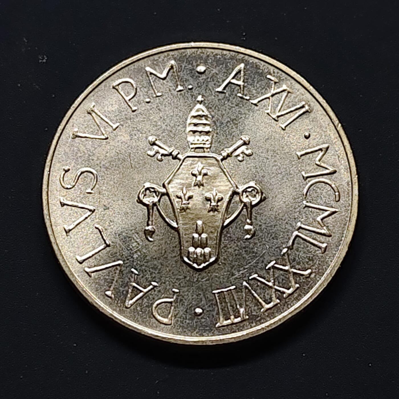 【全场包邮】纯粹捡漏拍503场 梵蒂冈1978年500里拉圣彼得和水面行走的耶稣纪念银币【29毫米11克83.5%】