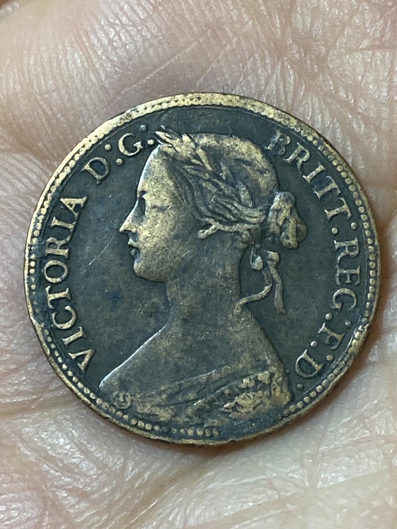 2026年第二十四场(总第一百九十三场）外国好品散币场(免佣金) 少见版本–英国🇬🇧1860年1法新(维多利亚女王中年桂冠第一版，Beaded border–珠圈版)