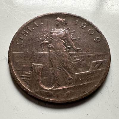 🌹外币初藏🌹🐯2026年第19场 快递已停，正月十五后再发 - 意大利1909年一分