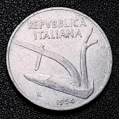 泉币菌-第191场- 迎春节专场 本场拍品多 请提前出价 年前能发货的最后一场（本期结束后 明天 2月14日发货 请及时付款） -  1954年 意大利10里拉铝币 麦穗古犁 23.2mm