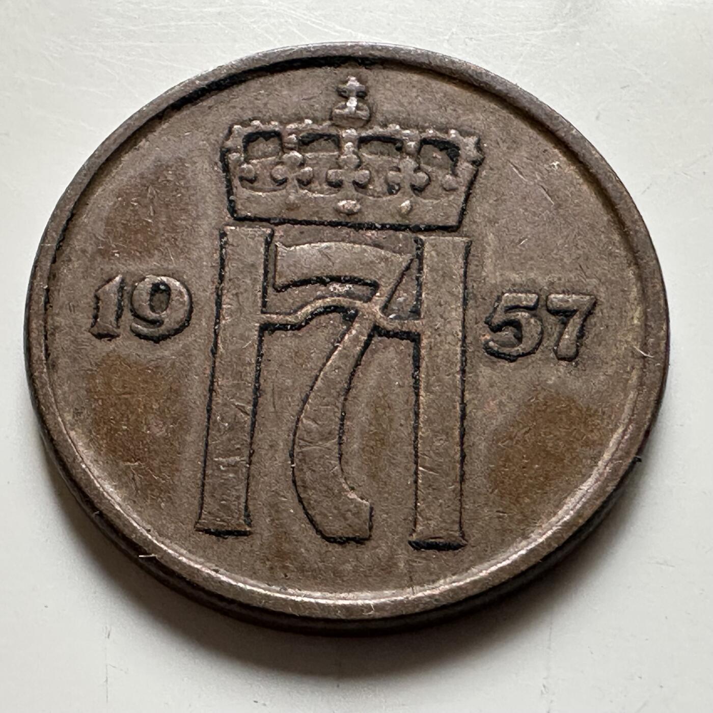 🌹外币初藏🌹🐯2026年第19场 快递已停，正月十五后再发 挪威1957年2欧尔