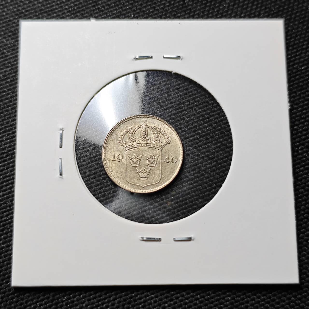 KK钱币收藏小铺  第397期 百期特怕（四拍之一） 2月预留时间 周末发货  1940瑞典10欧尔银币 好品