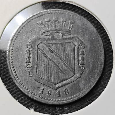 KK钱币收藏小铺  第397期 百期特怕（四拍之一） 2月预留时间 周末发货 - 1918 德紧克伦巴赫 50芬尼锌币 