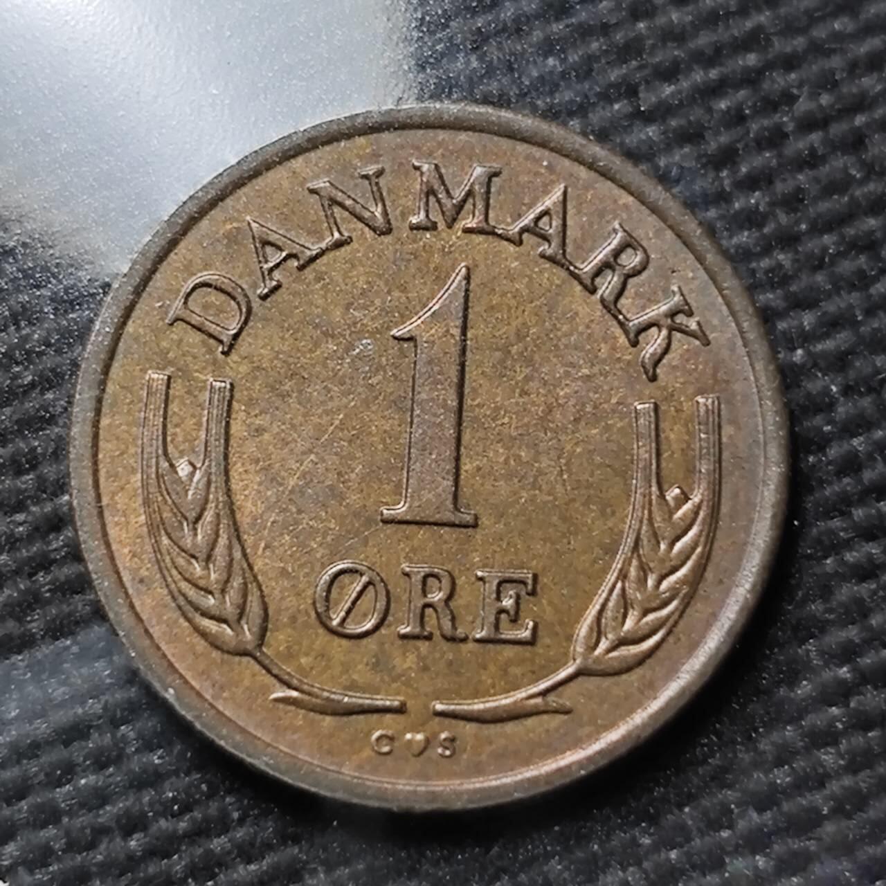 KK钱币收藏小铺  第397期 百期特怕（四拍之一） 2月预留时间 周末发货  1963丹麦1欧尔铜币 少见