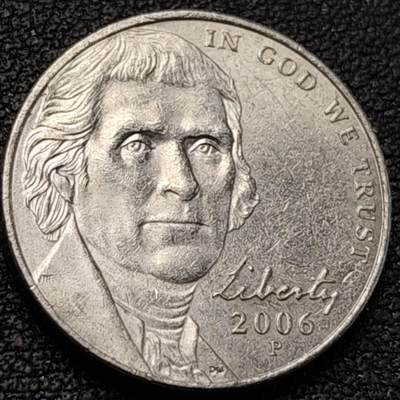 泉币菌-第187场- 精品福利场 （本周五和之前拍的 2月14日发货） - 美国2006年5美分纪念币 杰斐逊 及 故居蒙蒂塞洛庄园 21mm 