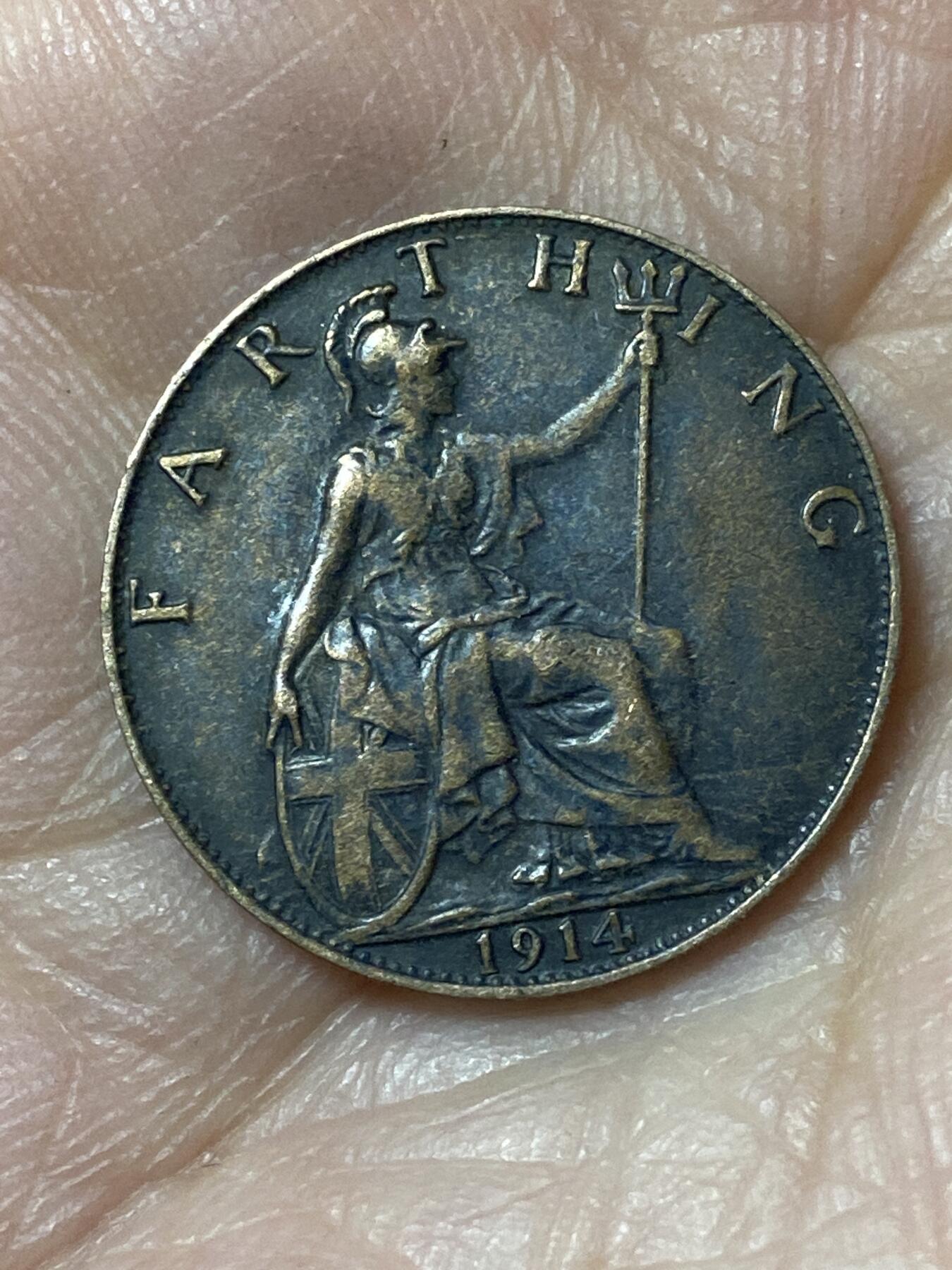 2026年第二十四场(总第一百九十三场）外国好品散币场(免佣金) 好品–英国🇬🇧1914年1法新(乔治五世第一版)