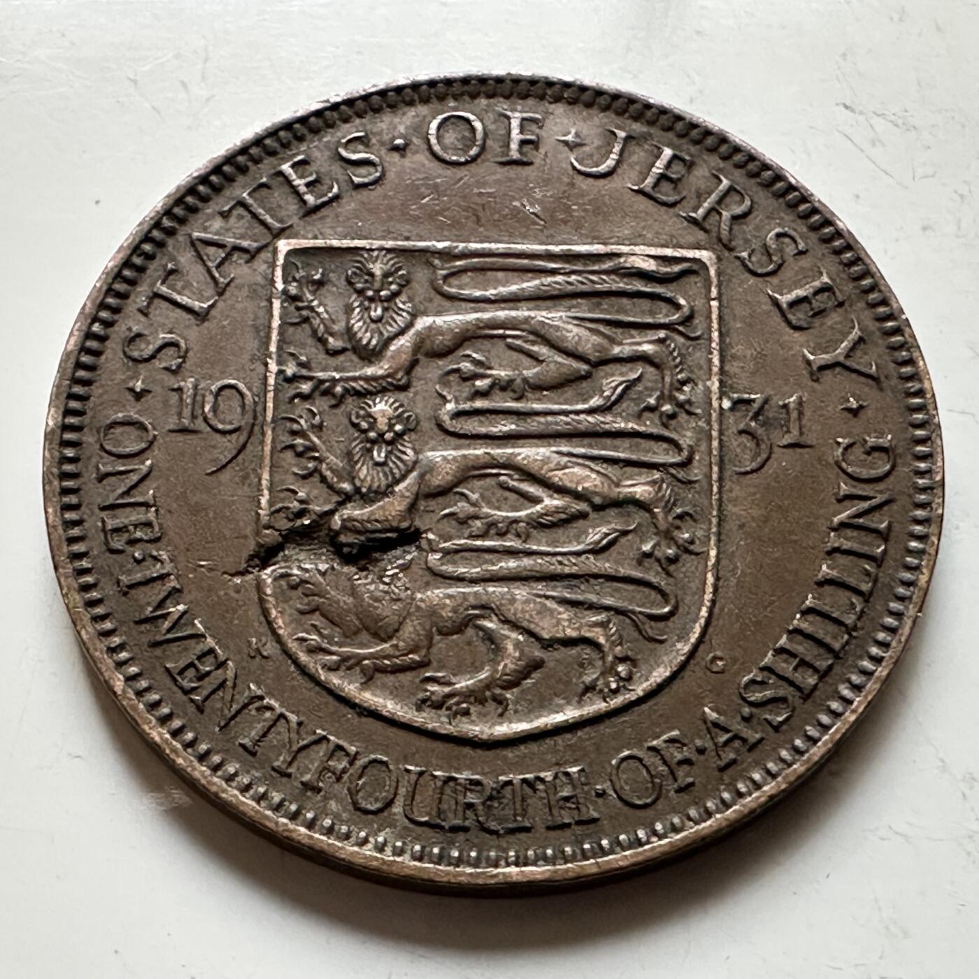 🌹外币初藏🌹🐯2026年第19场 快递已停，正月十五后再发 泽西岛1931年1/24先令