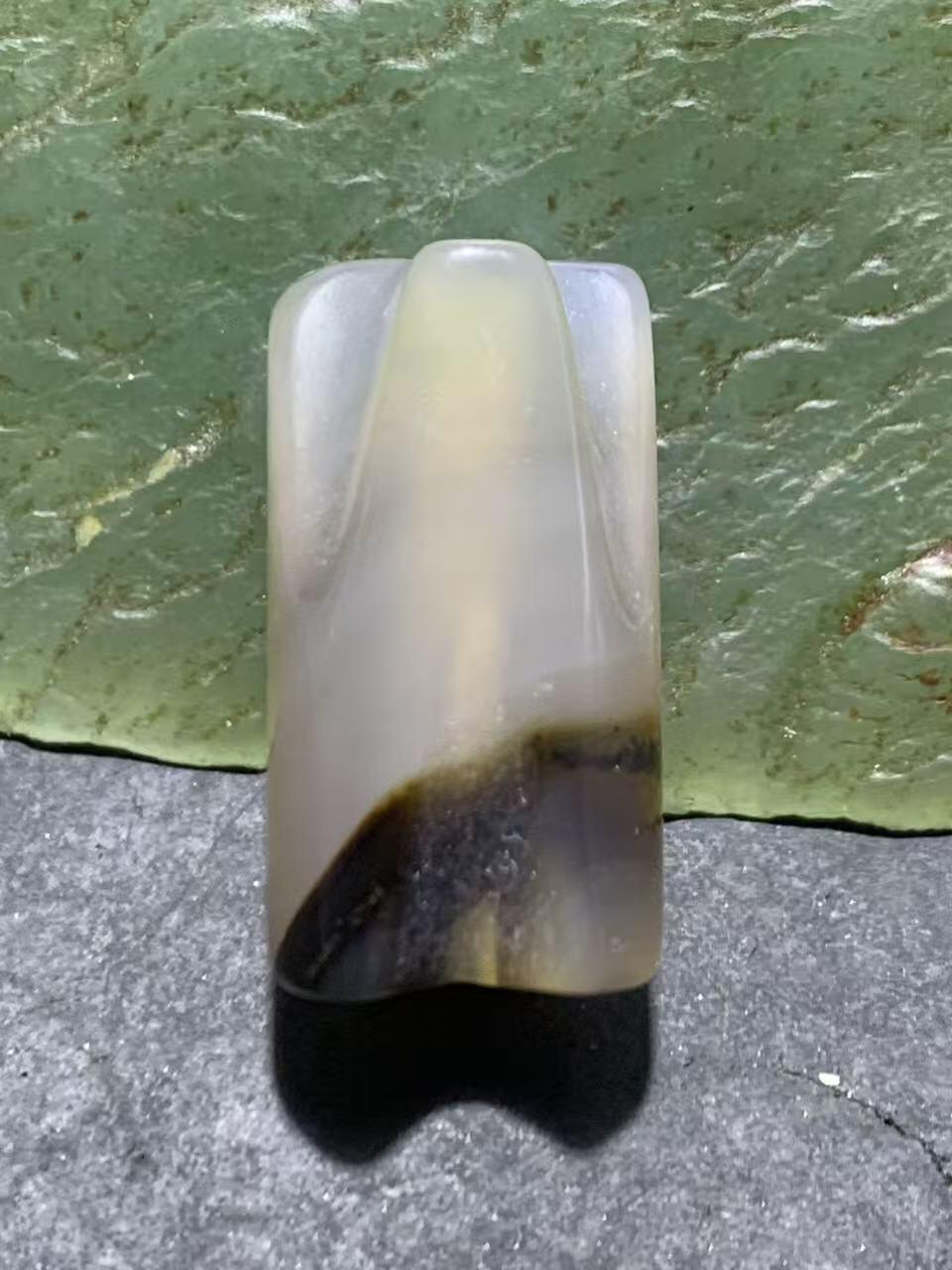 高玉化巴西玛瑙通货蛇节珠一个