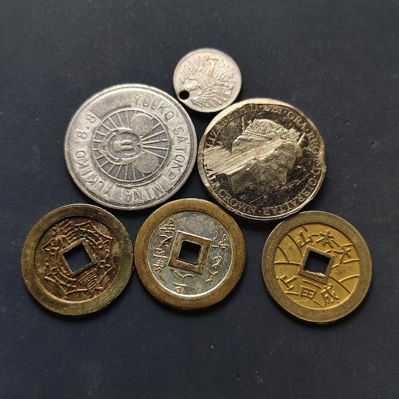 【全场包邮】纯粹捡漏拍502场 【代币】世界各国各年份纪念章/代币/花钱等6枚一组