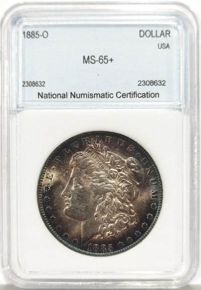 博洋堂蛇年收官专场暨第161期（全场包邮） - NNC MS65+ 美国1885-O摩根大银币，原味老彩极美品