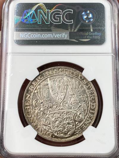 万国钱币拍卖第061期（马年首拍） NGC MS65 1927年德国魏玛共和国兴登堡总统80大寿5马克币章 卡尔哥茨作品 原味青金色包浆丝绸底板BU顶级收藏品质