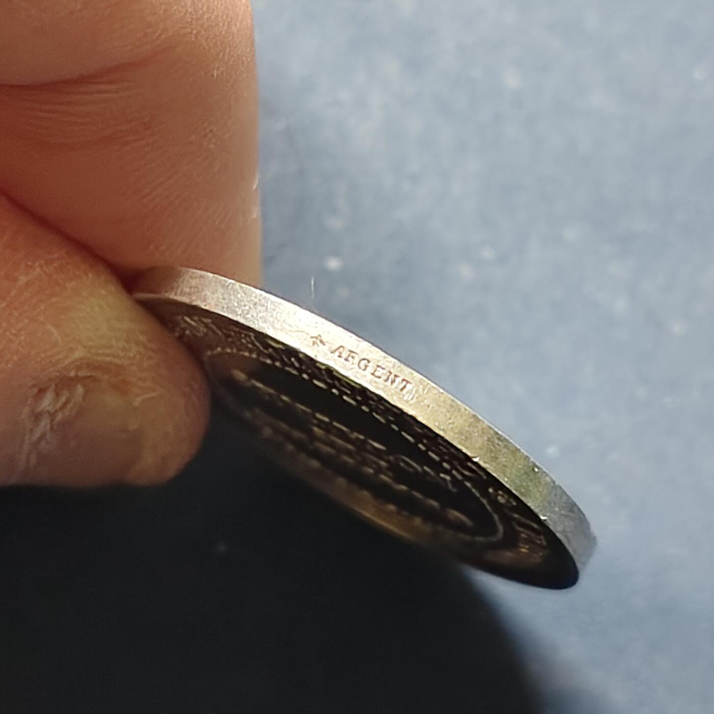 【全场包邮】纯粹捡漏拍503场 【银章】法国1853年下夏朗德省拉罗谢尔公证人协会纪念银章