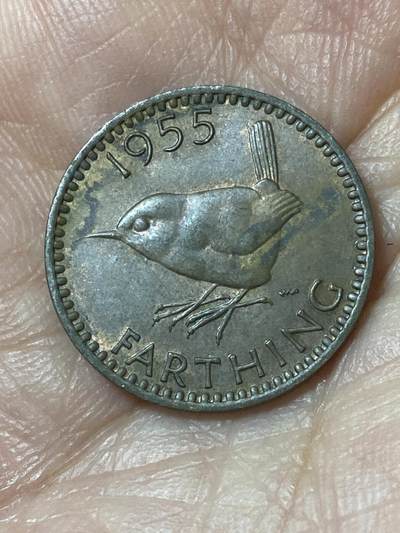 2026年第二十四场(总第一百九十三场）外国好品散币场(免佣金) - 英国🇬🇧1955年1法新(伊丽莎白二世青年桂冠第二版，仅发行3年)