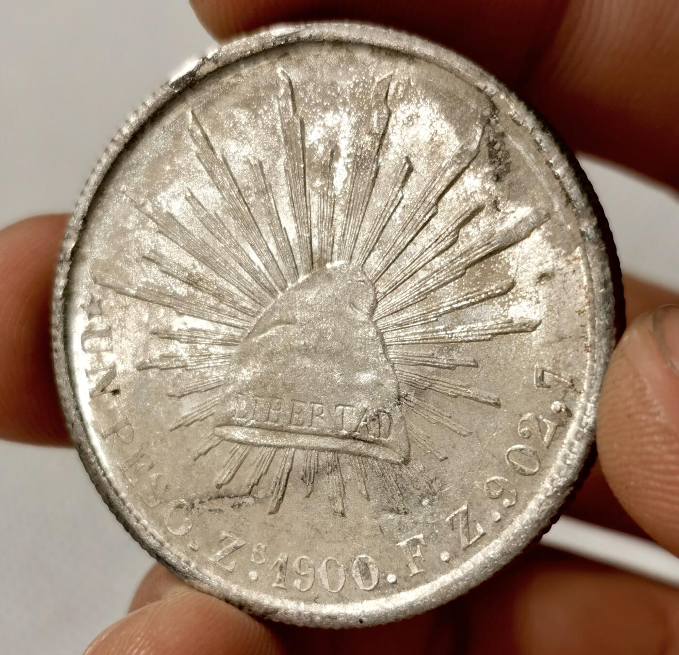 “福币呈祥”新年甄品场（直播拍卖）甄臻铺-世界币章拍卖（第50期），送拍享返佣金等优惠多多 墨西哥  1900年  直边鹰洋  UNC品相 双面转光，状态极佳