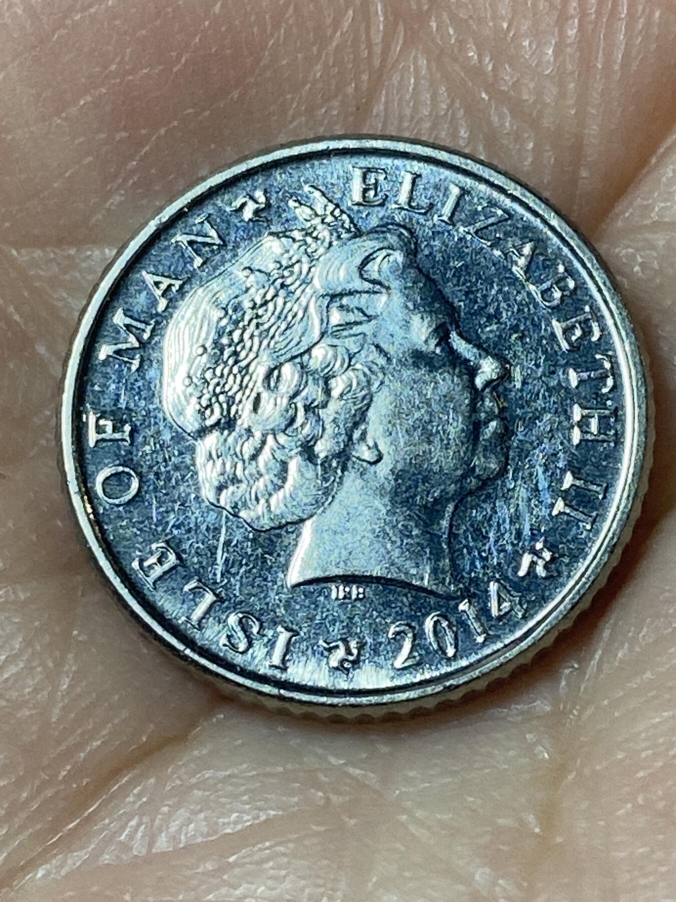 2026年第二十四场(总第一百九十三场）外国好品散币场(免佣金) 英属马恩岛🇮🇲2014年5便士(伊丽莎白二世老年第三套第二版，有磁版)