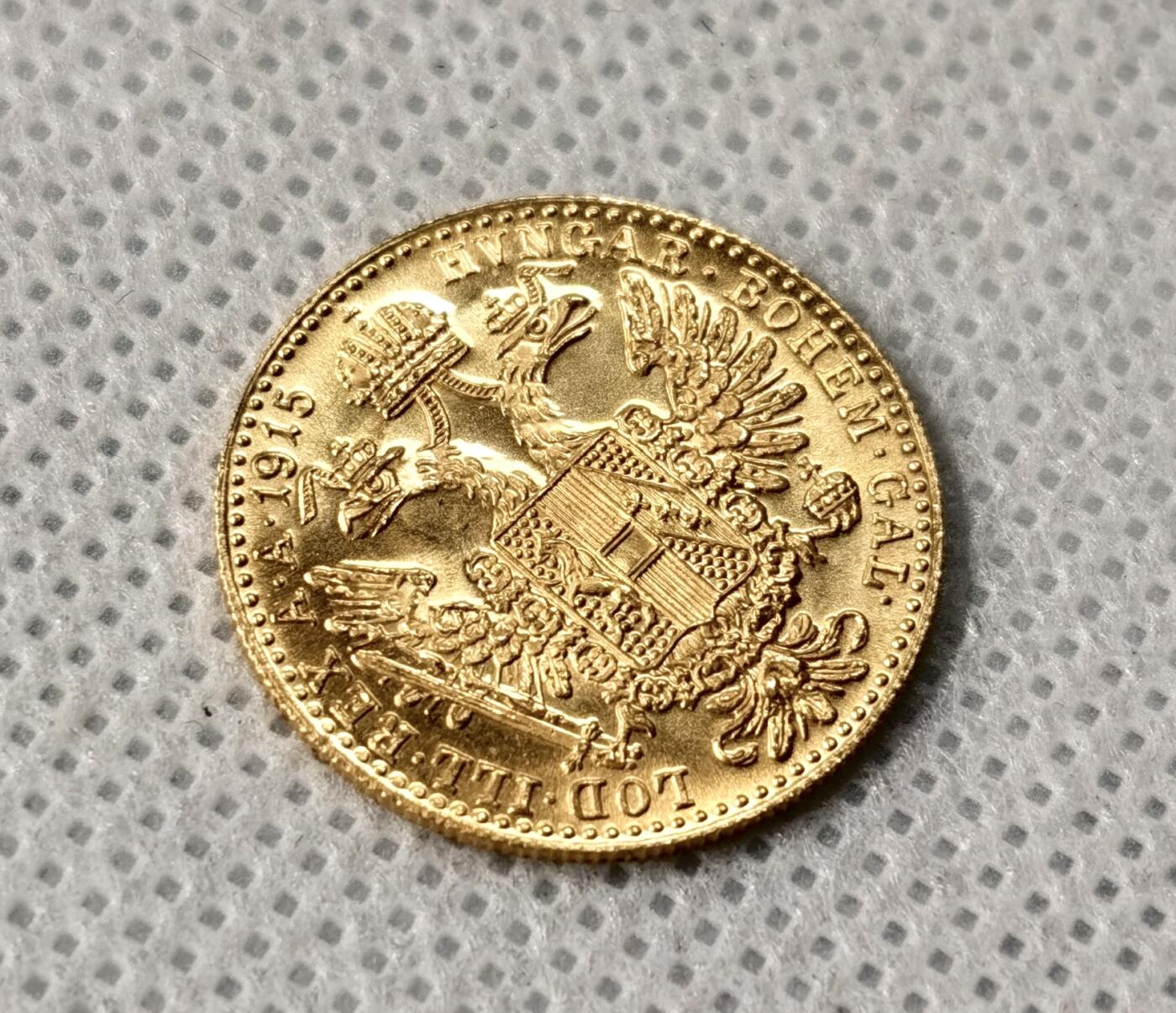 “福币呈祥”新年甄品场（直播拍卖）甄臻铺-世界币章拍卖（第50期），送拍享返佣金等优惠多多 奥地利 1915年 1杜卡特 弗朗茨·约瑟夫一世 金币 3.49g 986金