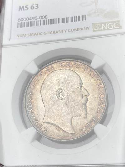 万国钱币拍卖第061期（马年首拍） NGC MS63 1902年英国爱德华七世半克朗 油润香槟彩环绕邮票光泽原味状态