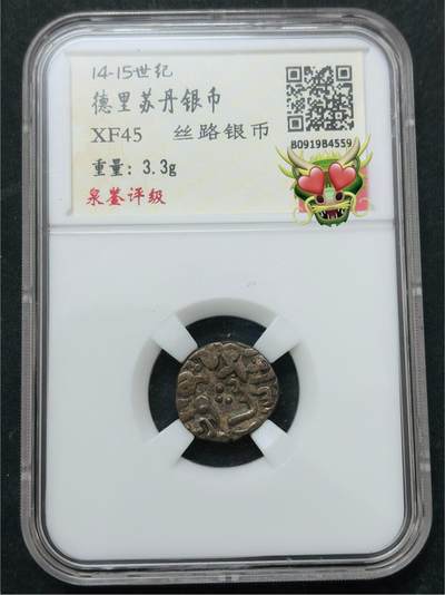 【金马踏春，泉马奔腾】2026 年新年贺岁场，（定于年初五接财神截拍）祝各位老板马到成功，马上有钱，愿岁岁平安喜乐顺遂 - 14-15 世纪德里苏丹银币 XF45 分