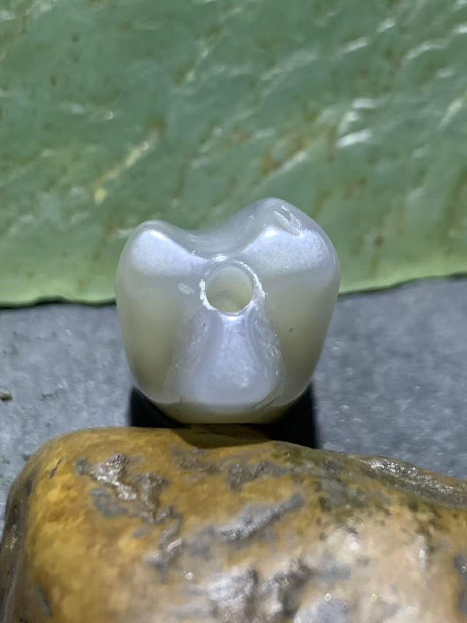 高玉化巴西玛瑙通货蛇节珠一个