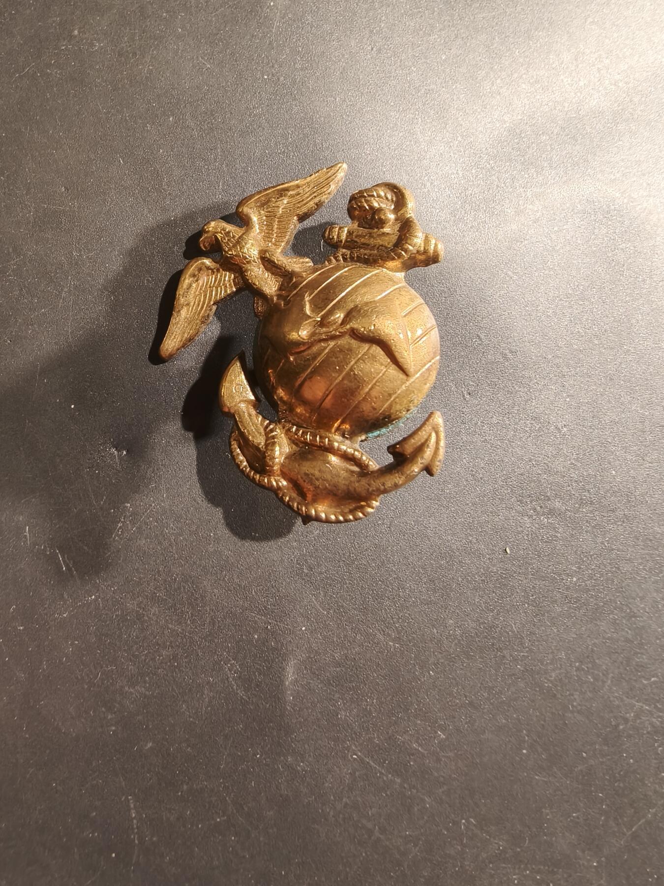 老王徽章第182期 美国海军陆战队大檐帽帽徽   GI厂标