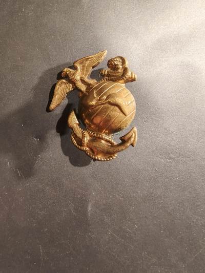 老王徽章第182期 - 美国海军陆战队大檐帽帽徽   GI厂标