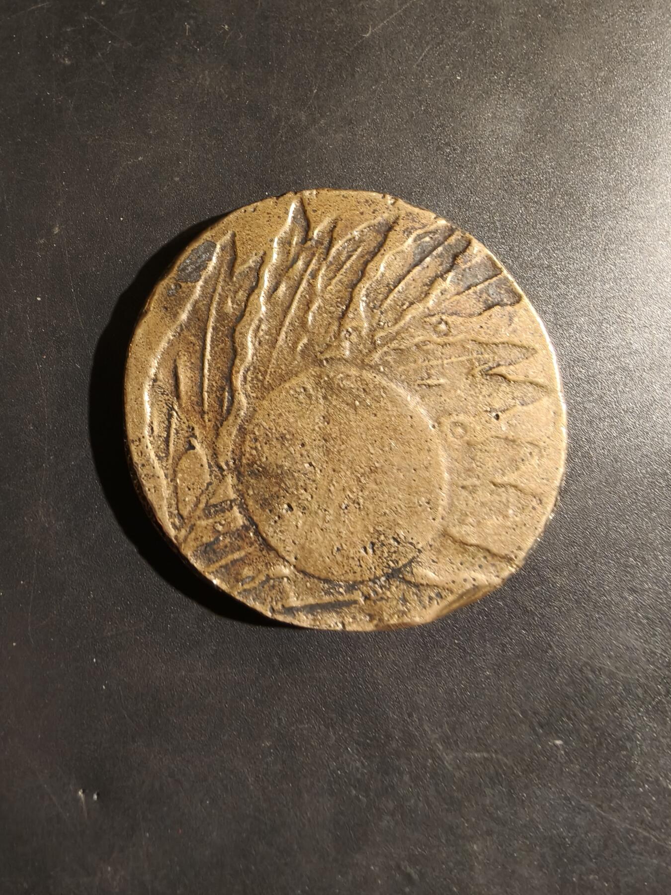 老王徽章第182期 法国摔跤竞赛铜章    直径50mm    重量55.4g