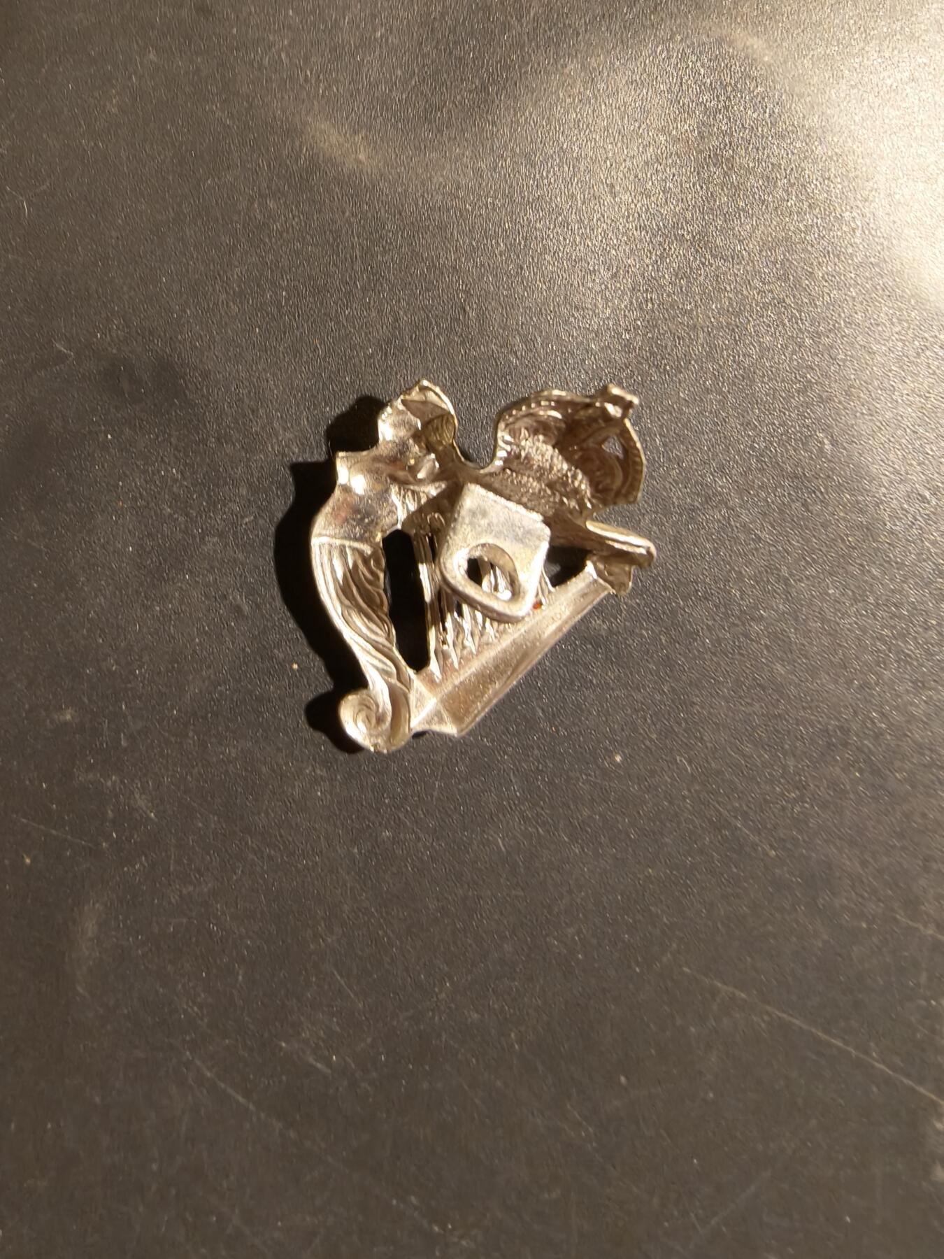 老王徽章第182期 英国陆军第8爱尔兰国王骠骑兵团领章    一战时期