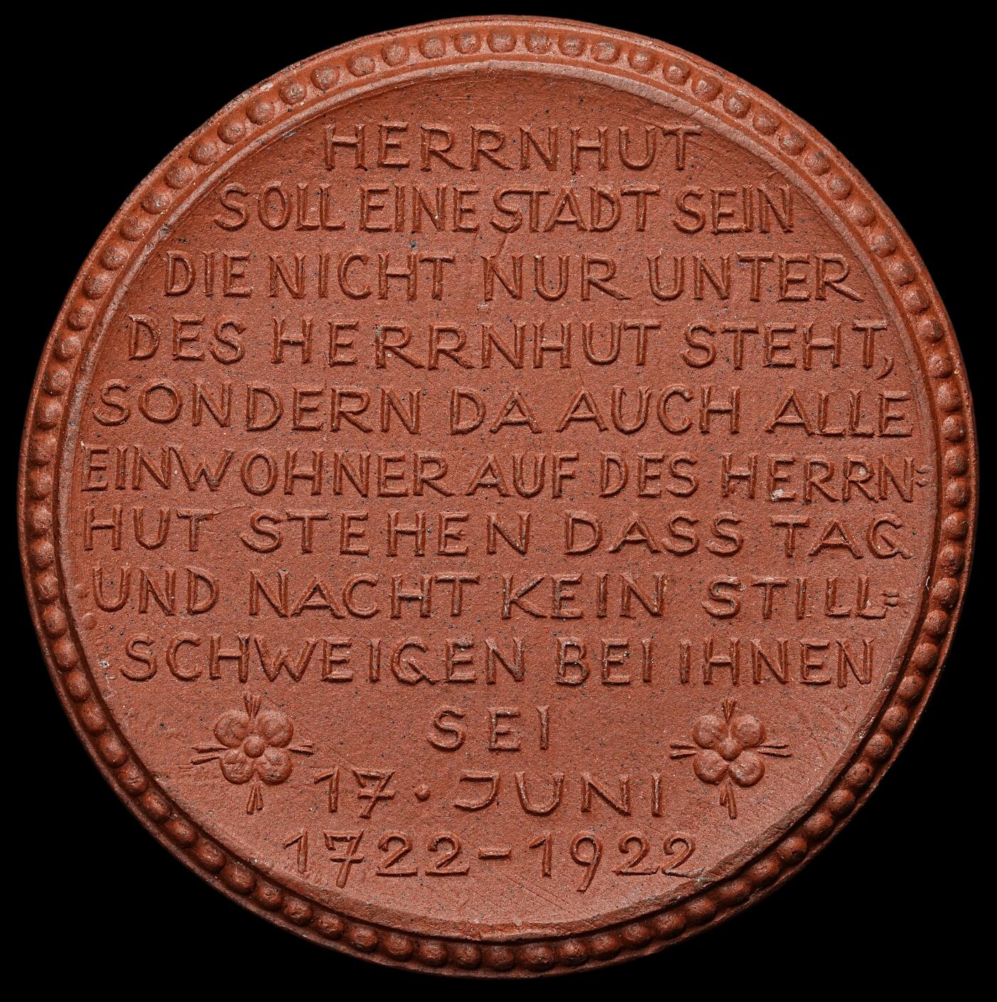 修遠堂世界钱币第105期，马年首拍 1922年德国紧急时期黑尔恩胡特城建城200周年陶瓷应急货币，完全未流通，41.00mm，10.66g