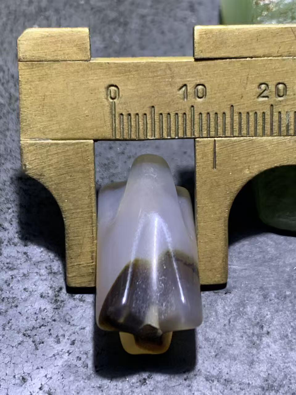 高玉化巴西玛瑙通货蛇节珠一个