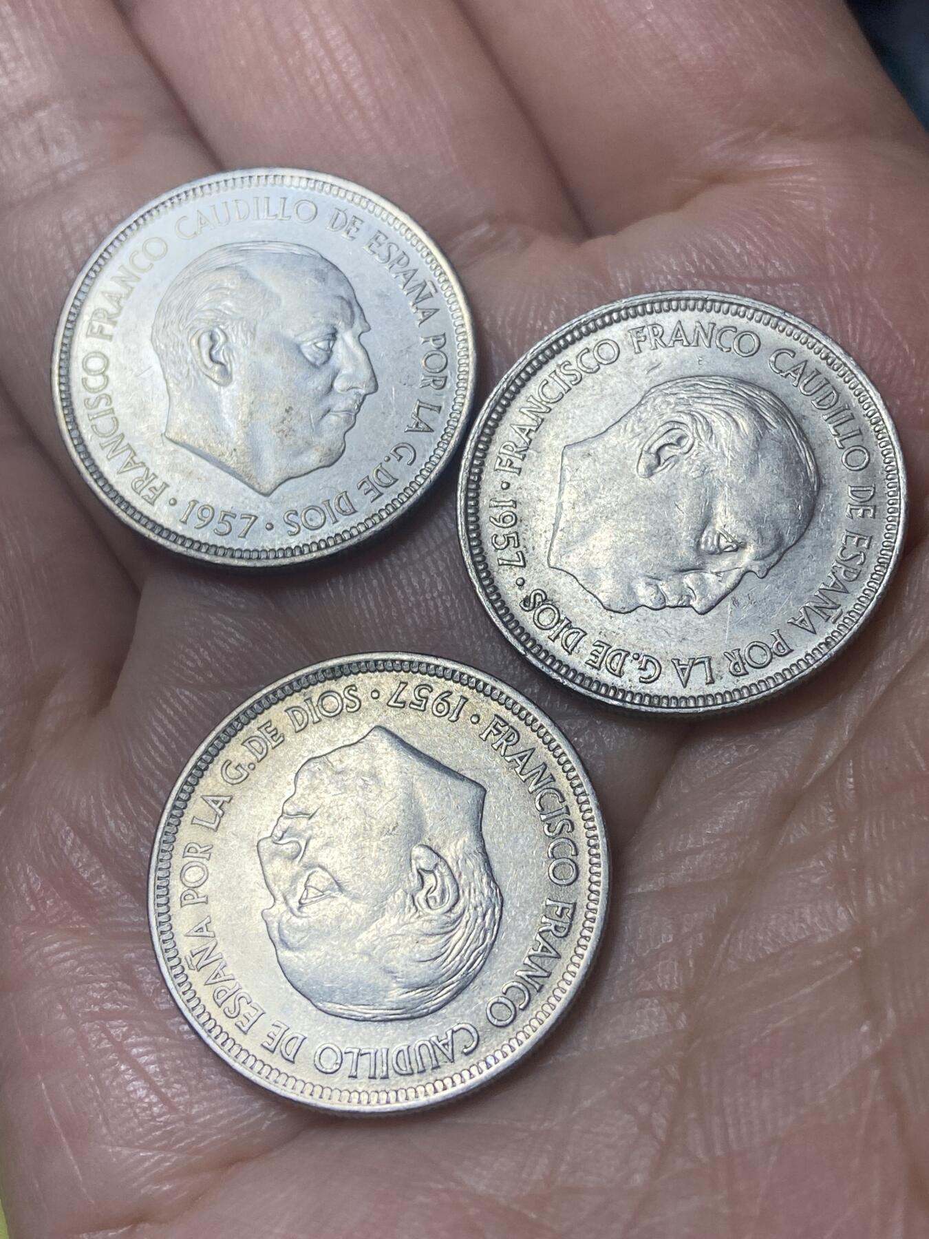 2026年第二十四场(总第一百九十三场）外国好品散币场(免佣金) 好品–西班牙🇪🇸1957年5比塞塔3枚