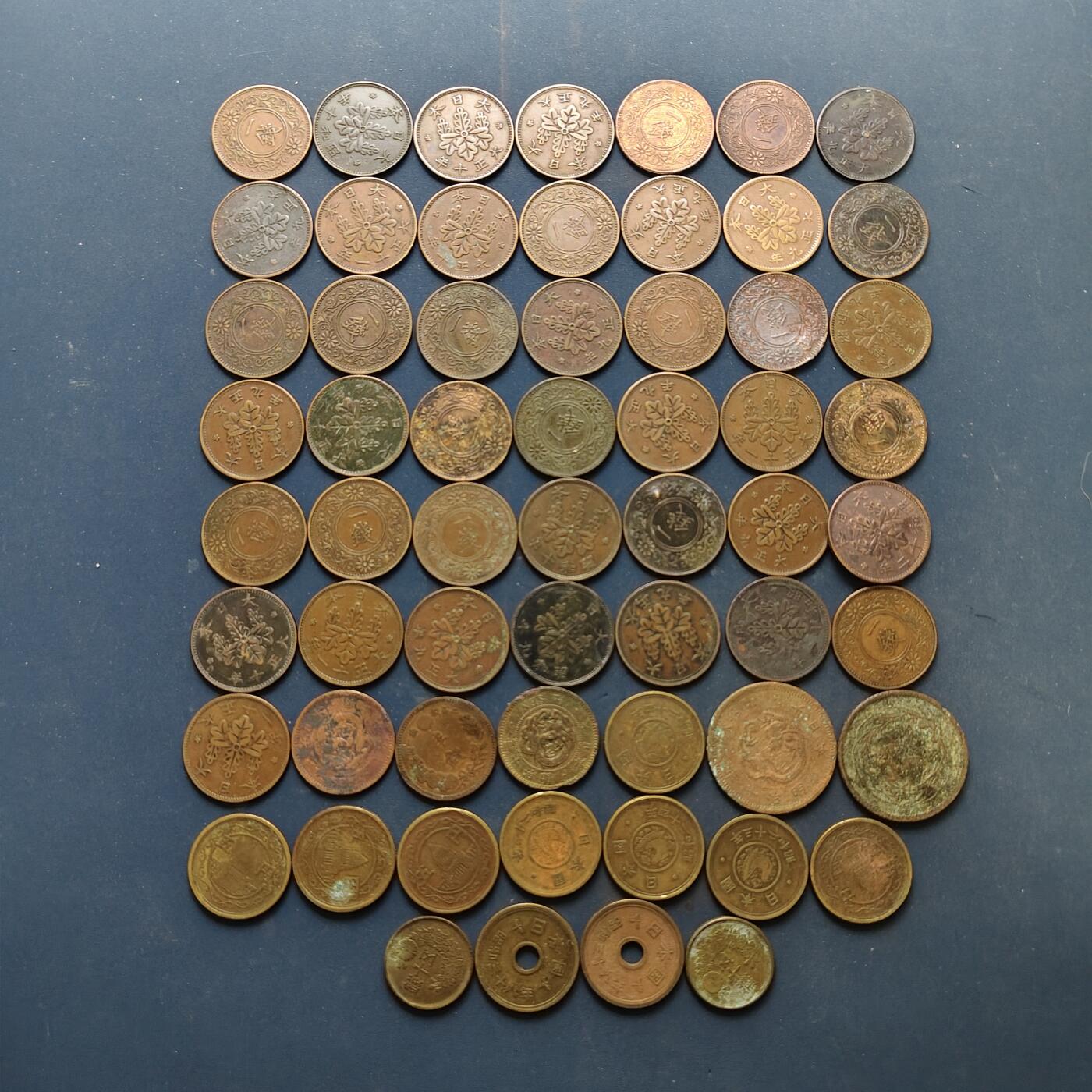 【全场包邮】纯粹捡漏拍502场 日本各年份铜币60枚一组