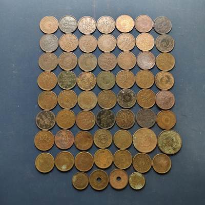 【全场包邮】纯粹捡漏拍502场 - 日本各年份铜币60枚一组