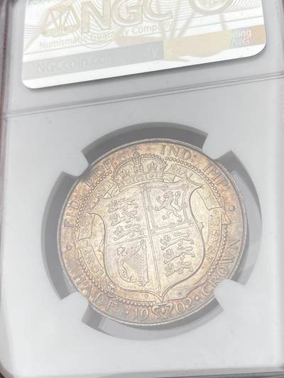 万国钱币拍卖第061期（马年首拍） NGC MS63 1902年英国爱德华七世半克朗 油润香槟彩环绕邮票光泽原味状态