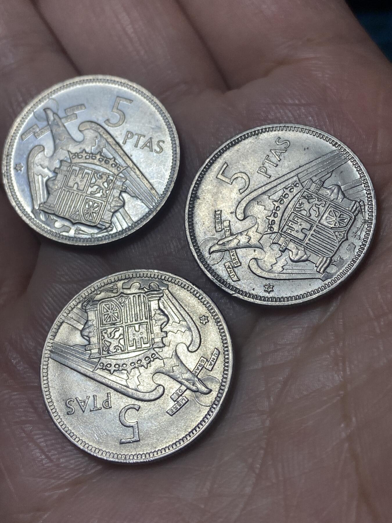 2026年第二十四场(总第一百九十三场）外国好品散币场(免佣金) 好品–西班牙🇪🇸1957年5比塞塔3枚