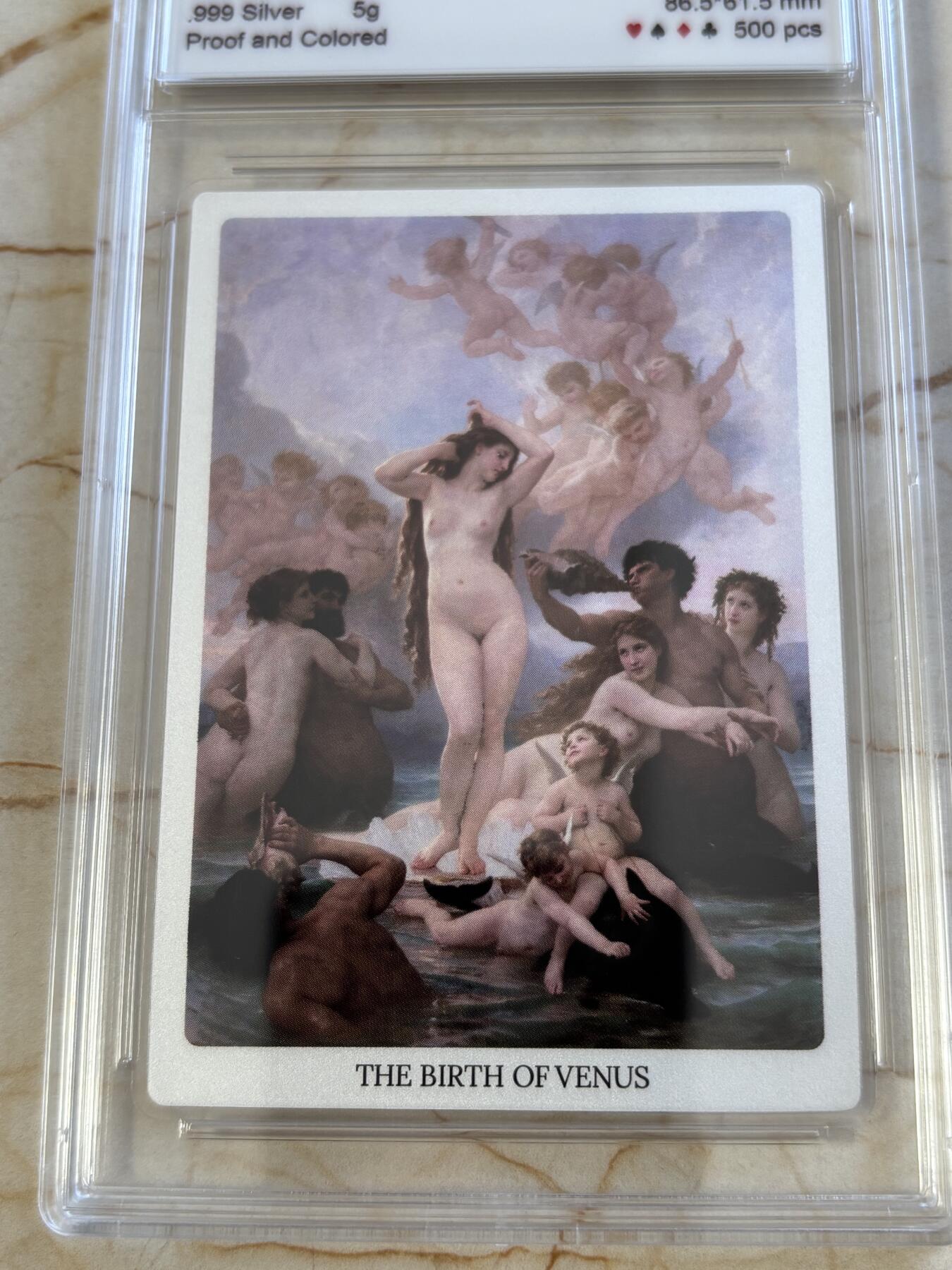 第191期拍卖 维纳斯的诞生-2024真理卫士精制银币红桃A，999银，首发龙头币，每张限量500，带证书