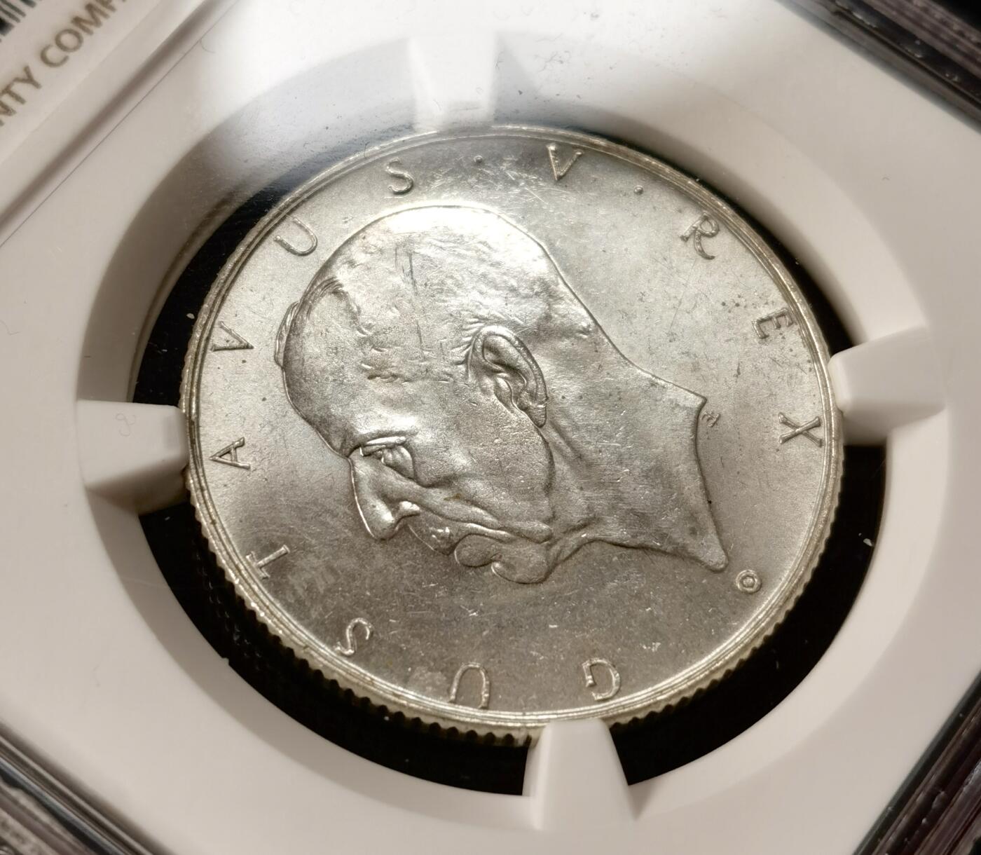 甄臻铺-世界币章拍卖（第51期），送拍享返佣金等优惠多多 NGC-MS62 瑞典1938年2克朗银币 15克 800银 纪念瑞典人移民美国达拉华州300周年