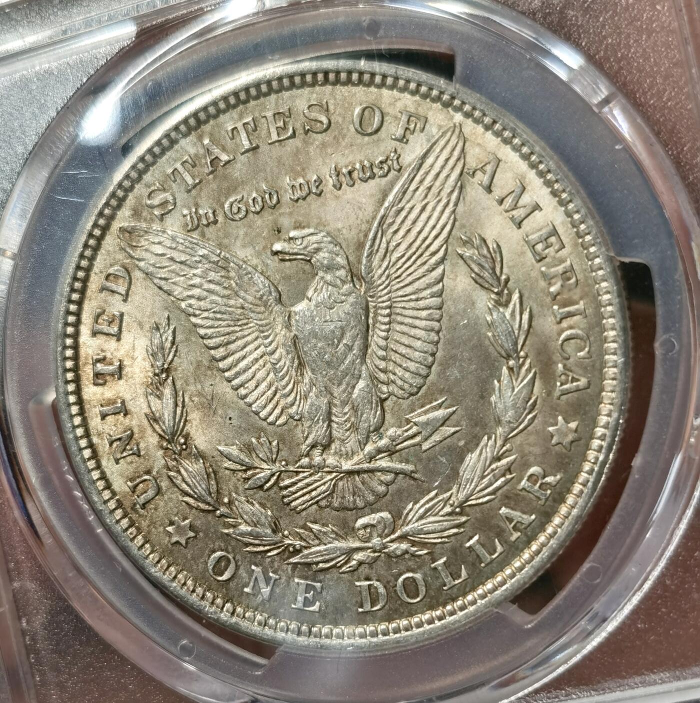 “福币呈祥”新年甄品场（直播拍卖）甄臻铺-世界币章拍卖（第50期），送拍享返佣金等优惠多多 PCGS MS63 1921年美国摩根一美元银币 包浆美品