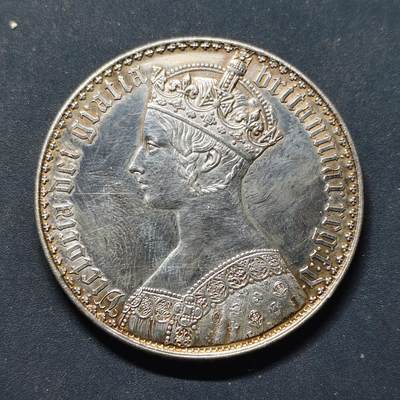 【全场包邮】纯粹捡漏拍503场 - 【银制】仿英国维多利亚女王哥特克朗精制银章【92.5%银】