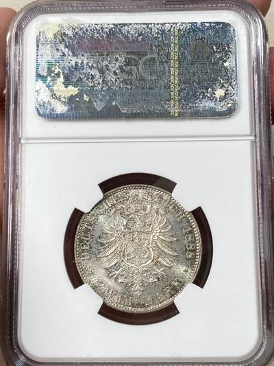 万国钱币拍卖第061期（马年首拍） NGC MS65 1888德国普鲁士三皇年弗雷德里希三世流通短翅2马克 经典短翅品种 丝绸转光香槟金彩环绕 不可多得的BU典藏品质