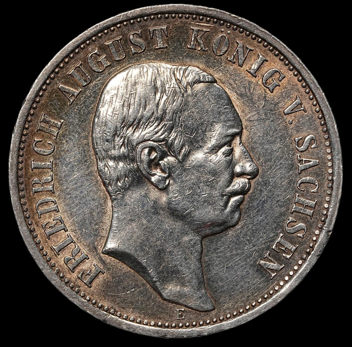 修遠堂世界钱币第105期，马年首拍 1911年萨克森3马克银币