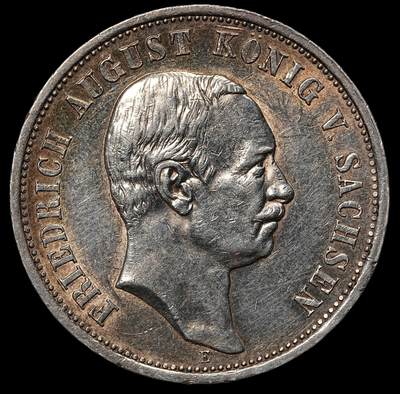 修遠堂世界钱币第105期，马年首拍 - 1911年萨克森3马克银币