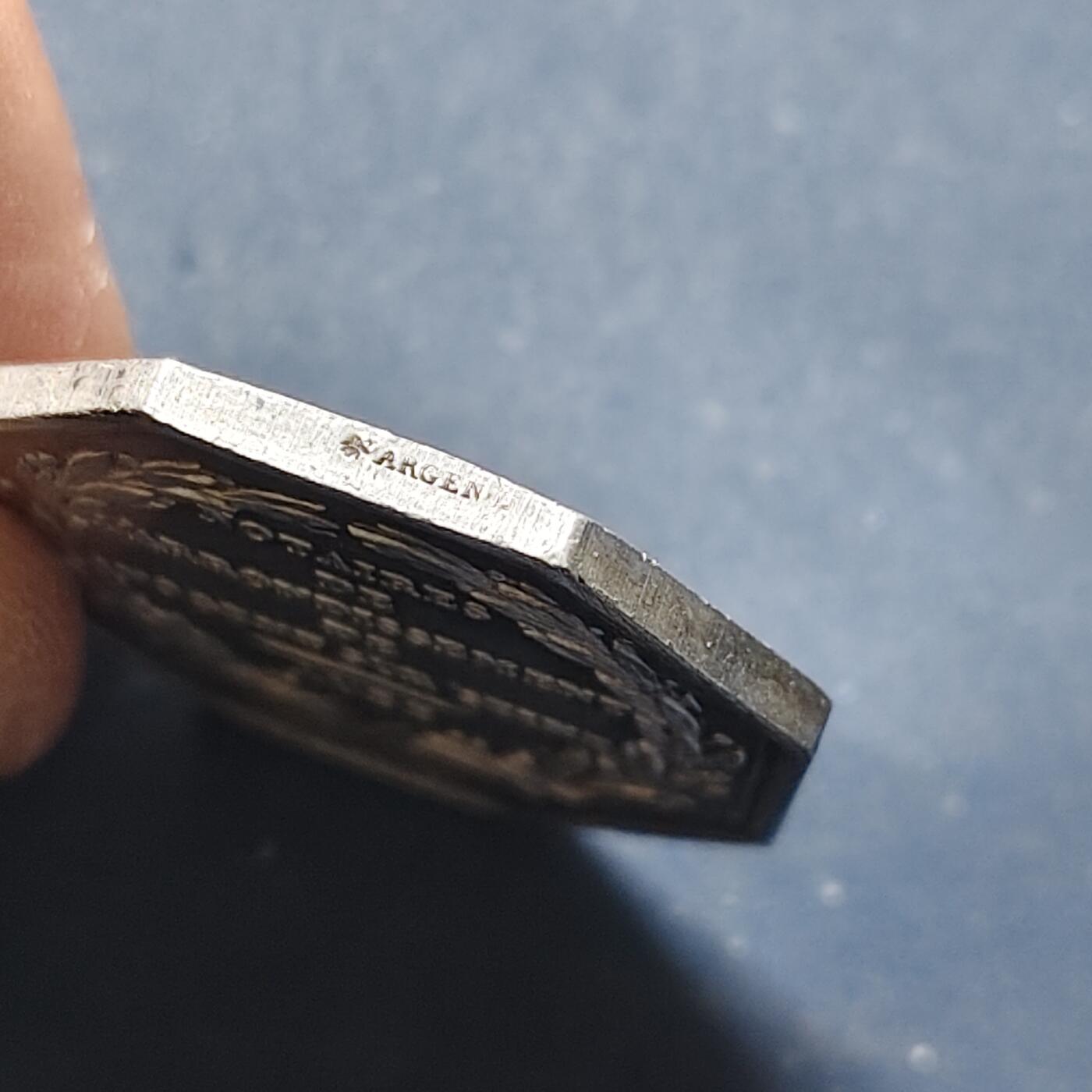 【全场包邮】纯粹捡漏拍503场 【银章】法国（无年份）奥布省塞纳河畔诺让地区公证人协会八角纪念银章