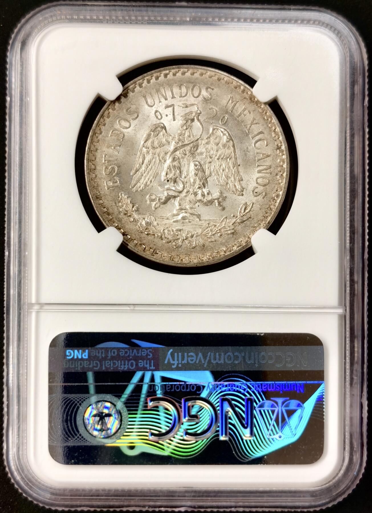 “福币呈祥”新年甄品场（直播拍卖）甄臻铺-世界币章拍卖（第50期），送拍享返佣金等优惠多多 NGC-MS64 墨西哥1943年草帽鹰洋1比索银币，自然包浆