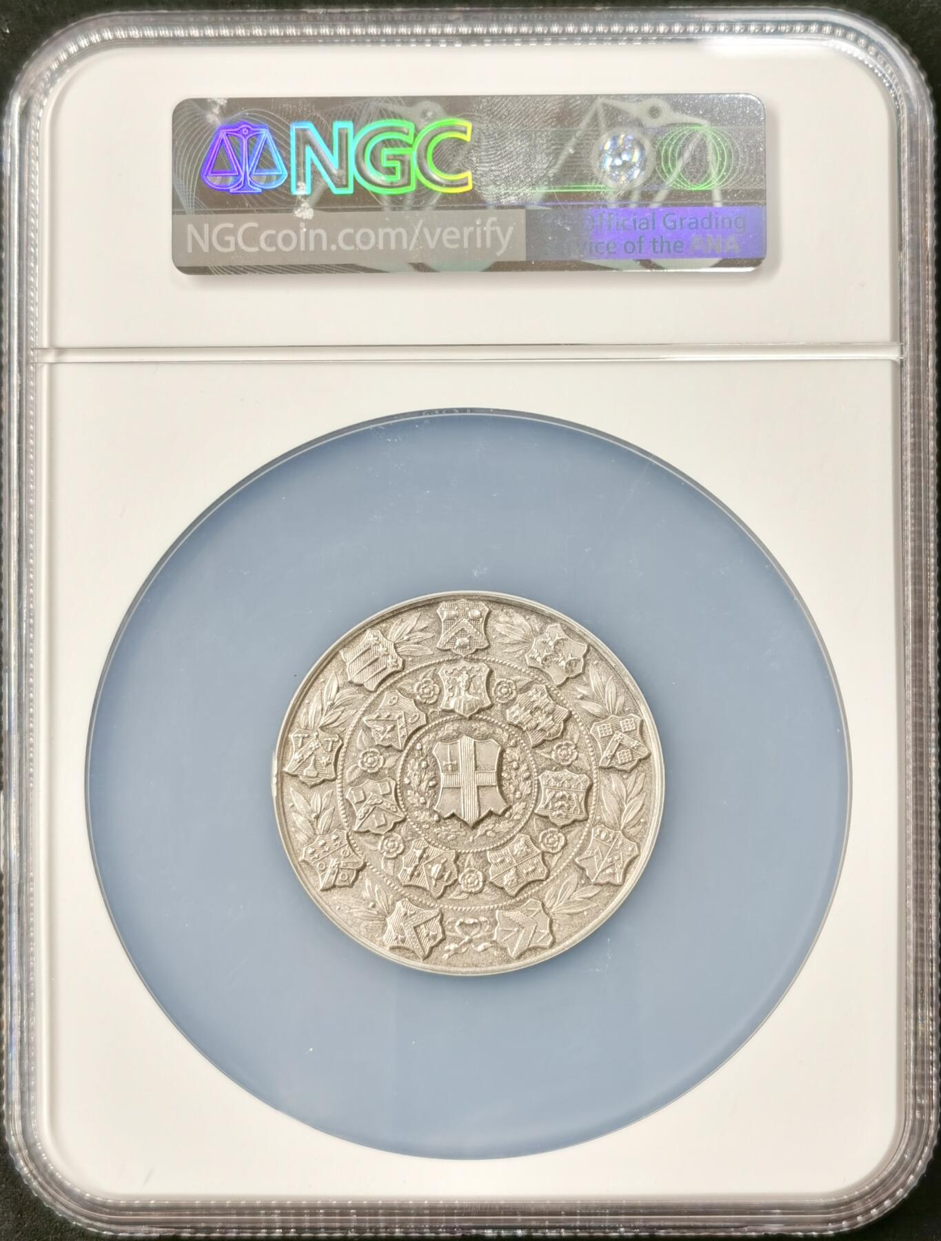 “福币呈祥”新年甄品场（直播拍卖）甄臻铺-世界币章拍卖（第50期），送拍享返佣金等优惠多多 NGC-MS63 1947年英国伦敦城市与行会技术部最终考试获奖银章，直径51毫米。正面是协会徽章和装饰，背面刻有“FINAL TECHNOLOGICAL EXAMINATION”字样，底部是“DEPARTMENT OF TECHNOLOGY”字样，边铭有获奖者姓名、奖项及获奖日期。