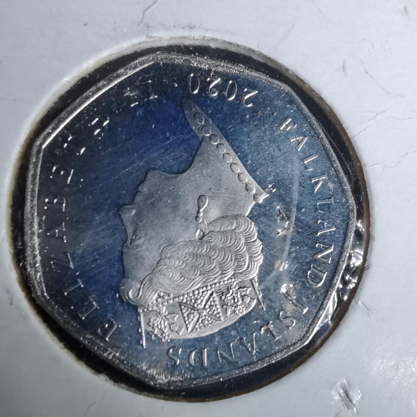 沼泽如烟--第993场 福克兰2020年50便士纪念币