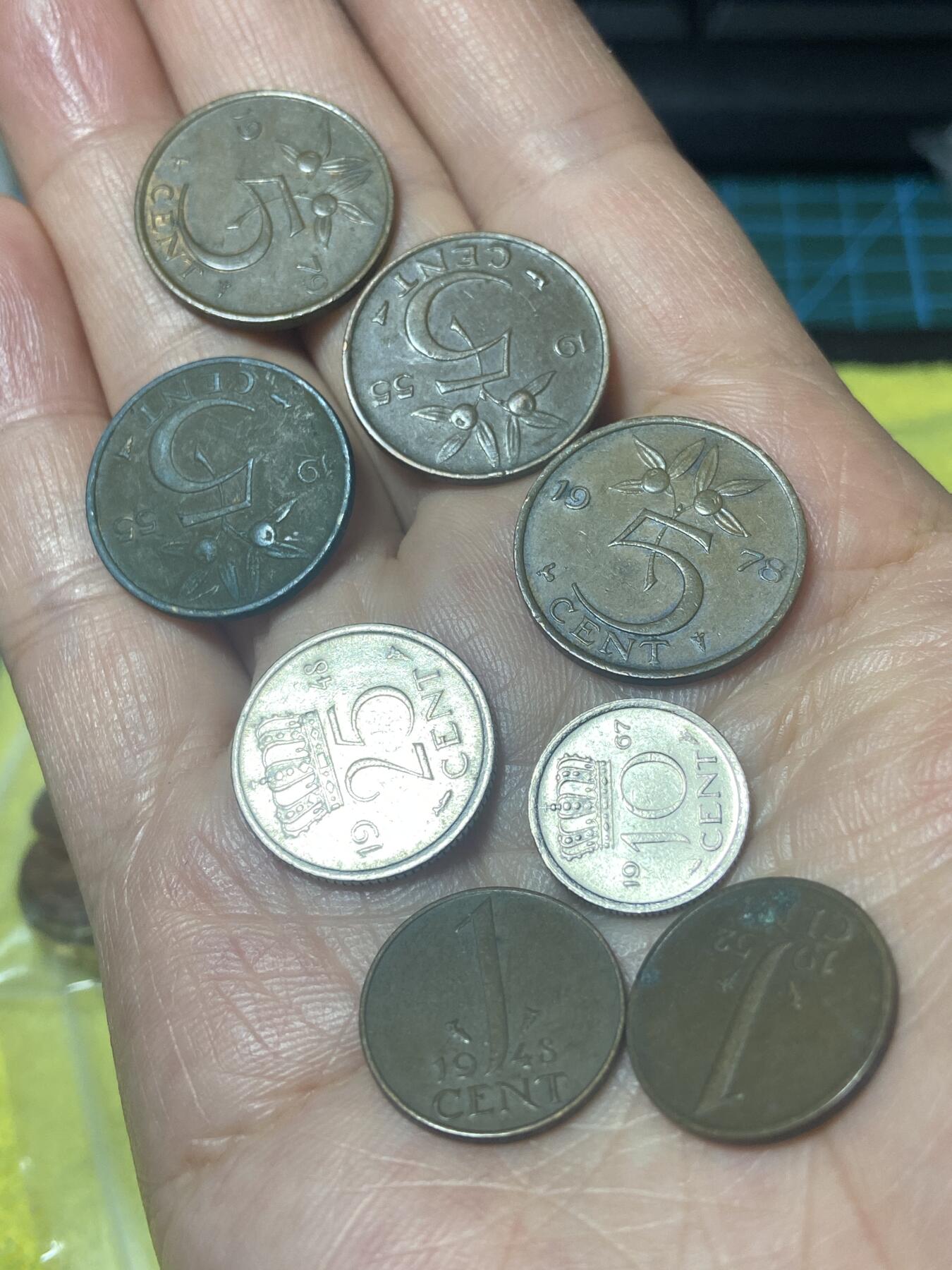 2026年第二十四场(总第一百九十三场）外国好品散币场(免佣金) 荷兰🇳🇱8枚：1955年79年5分，48年25分，67年10分，48年52年1分