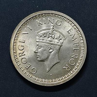 【全场包邮】纯粹捡漏拍503场 - 英属印度1944年乔治六世1卢比银币【30.5毫米11.66克50%】