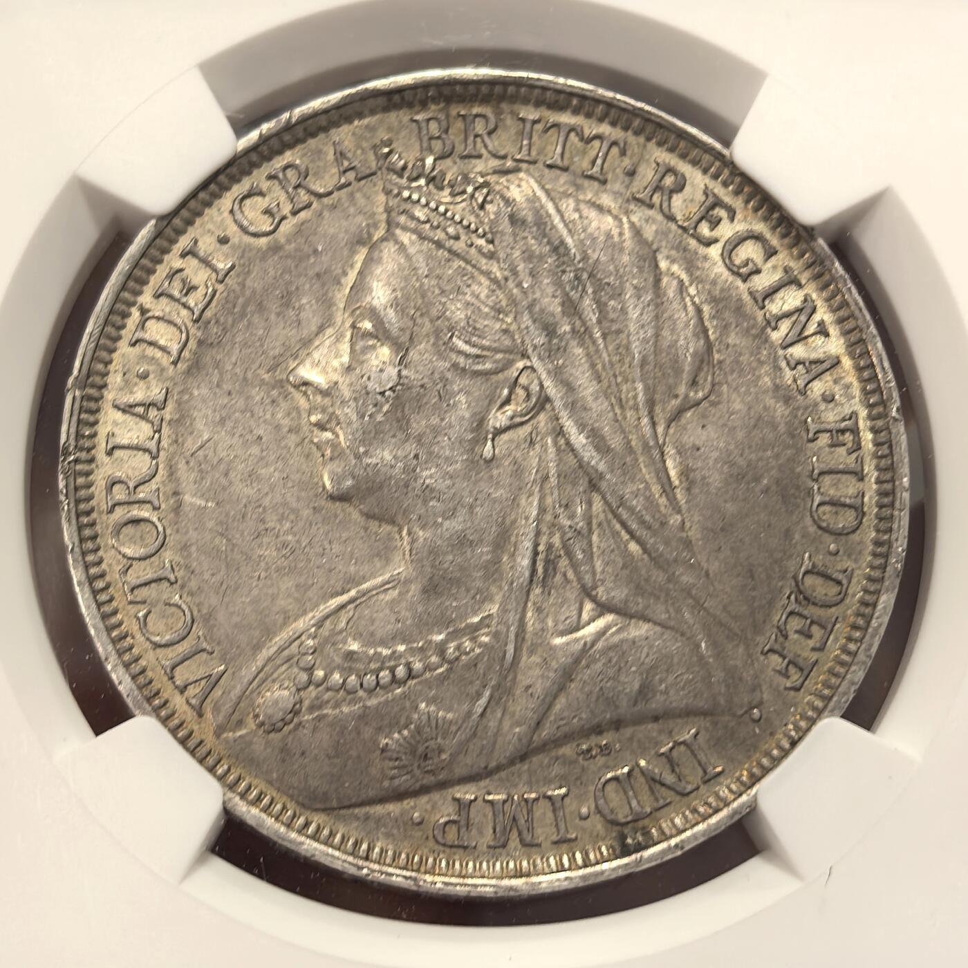 博洋堂蛇年收官专场暨第161期（全场包邮） NGC AU58 英国1897LXI维多利亚女王披纱马剑克朗，经典英国包浆，披纱马剑的58也不容易，最近麦稀奇的58披纱也都要2000多了