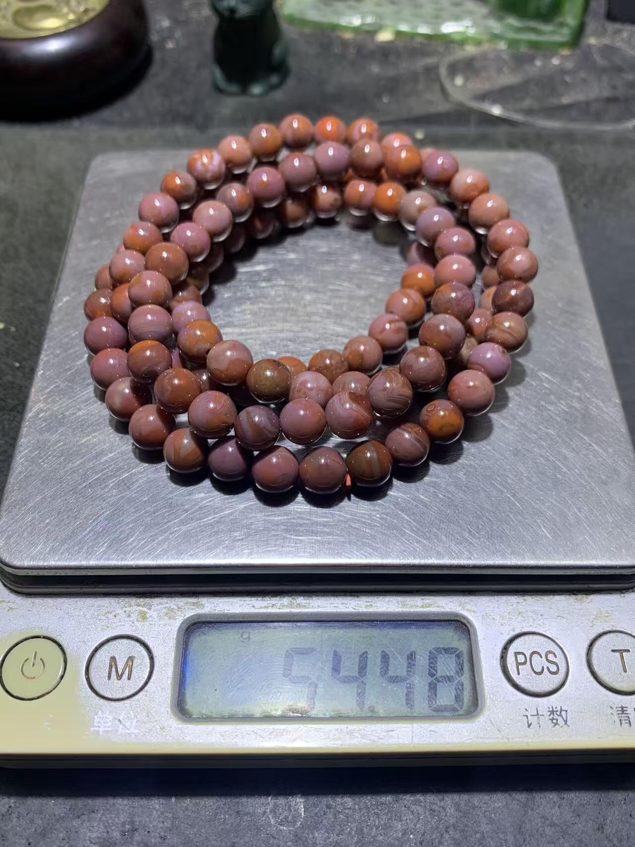 精美川料南红玛瑙紫罗兰108手串一条
